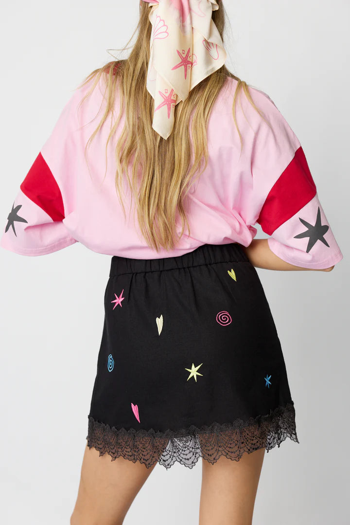 Only Lovers Left - Lucky Mini Skirt - Midnight