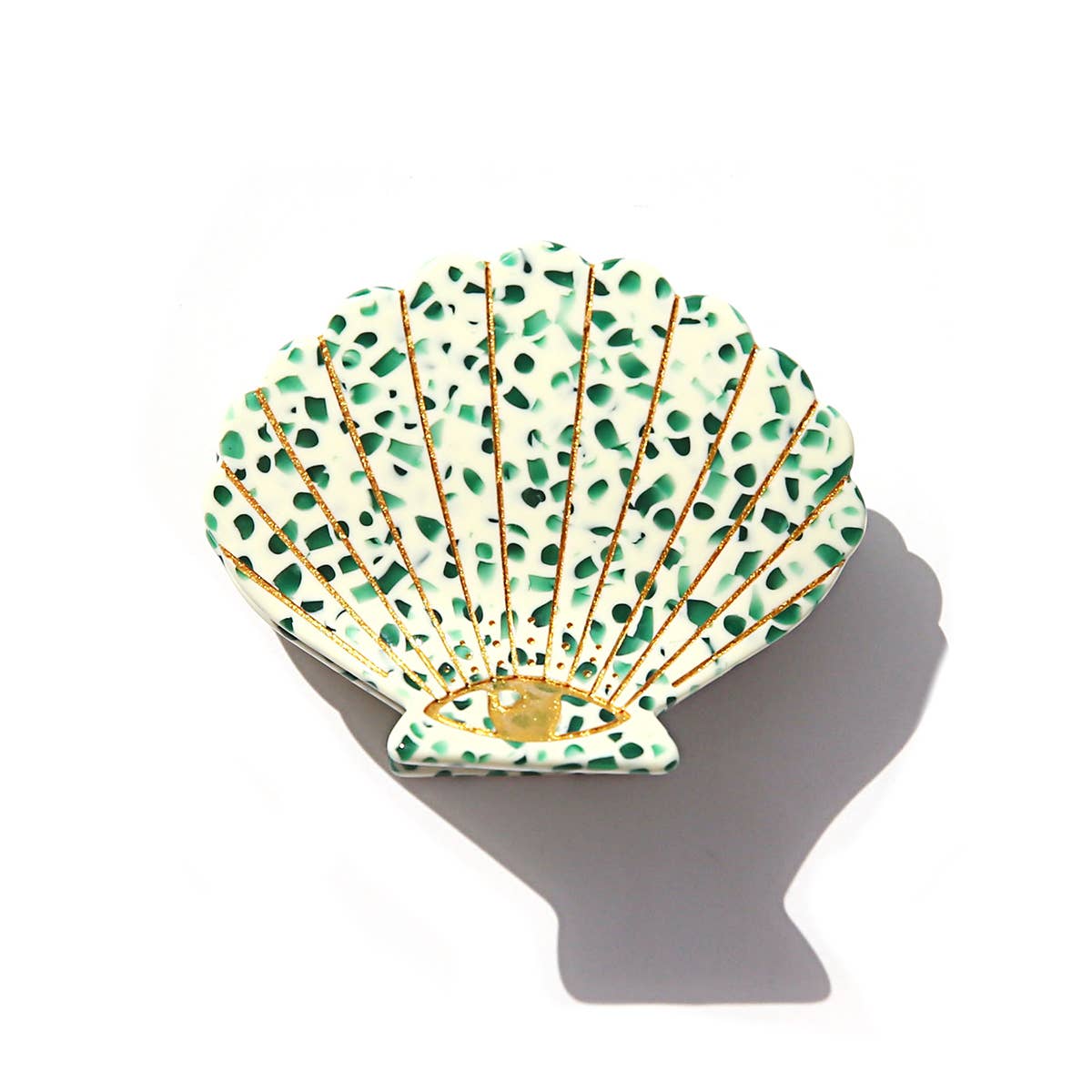 Kingston - Green Terrazzo Shell Clip