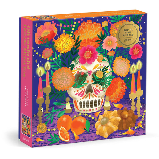 Galison - Ofrenda Del Dia De Muertos Foil Puzzle - 500pc