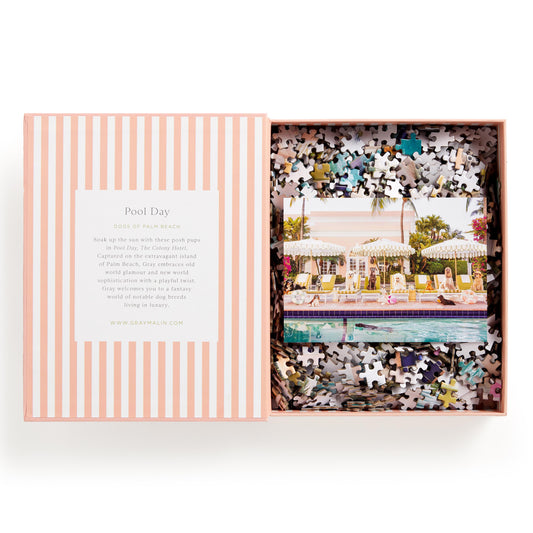 Galison - Gray Malin Palm Beach Pool Day - 1000pc Book Puzzle