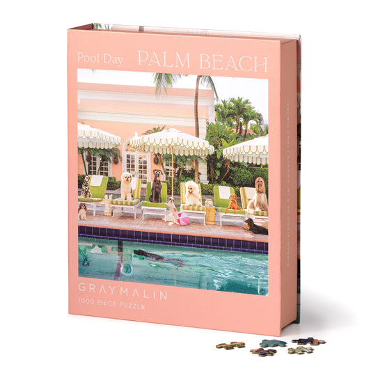 Galison - Gray Malin Palm Beach Pool Day - 1000pc Book Puzzle