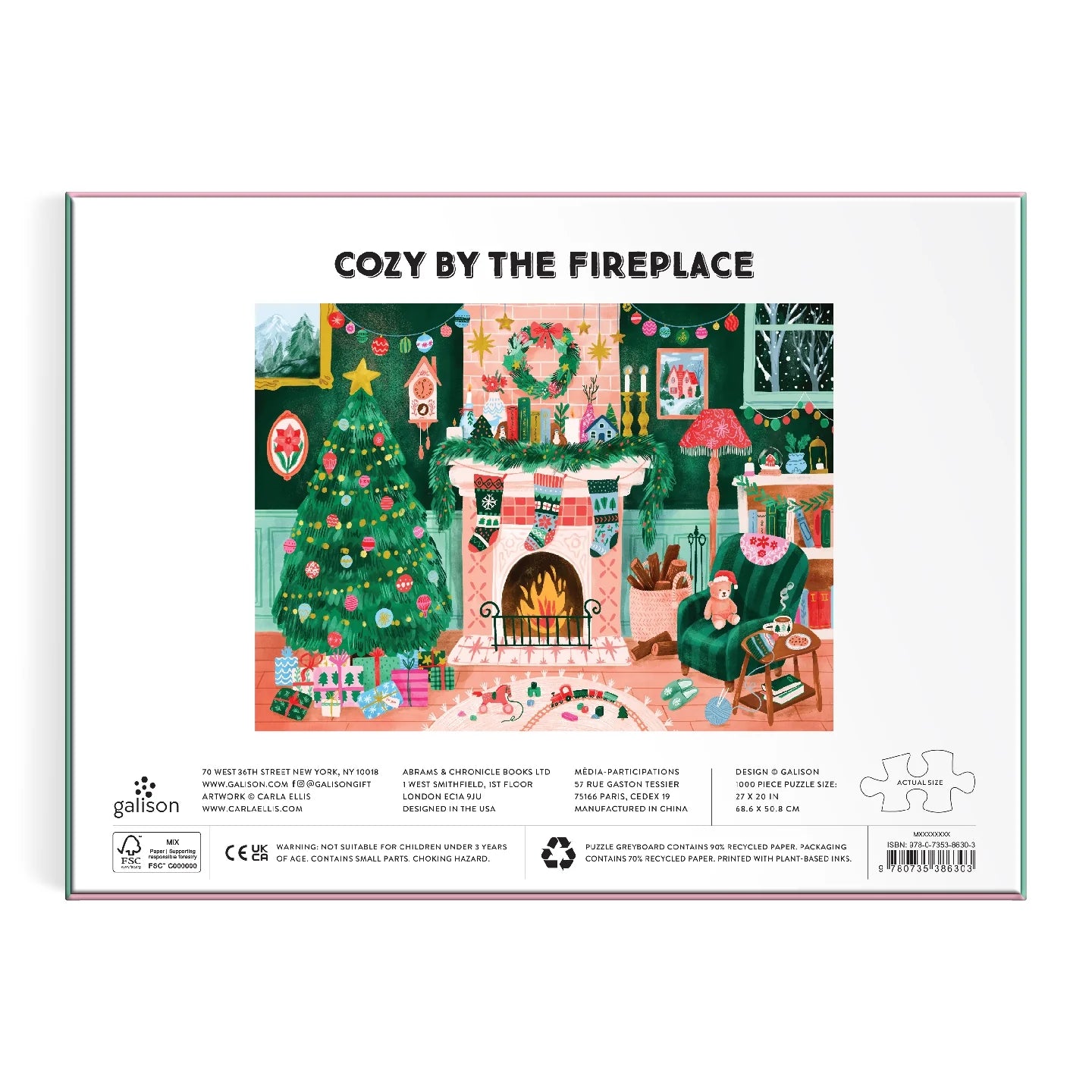 Galison - Cozy by the Fireplace Puzzle - 1000pc