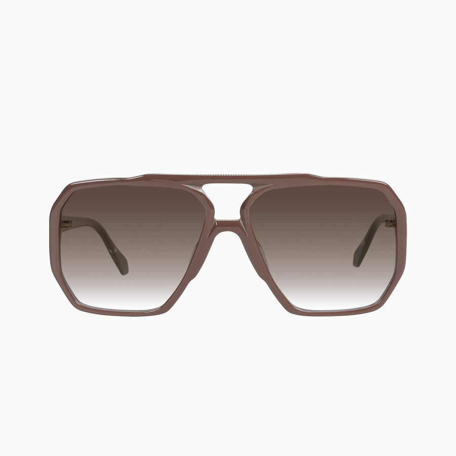 Valley Eyewear -  Rodeo - Chocolate w. Gold Metal / Brown Gradient Lens