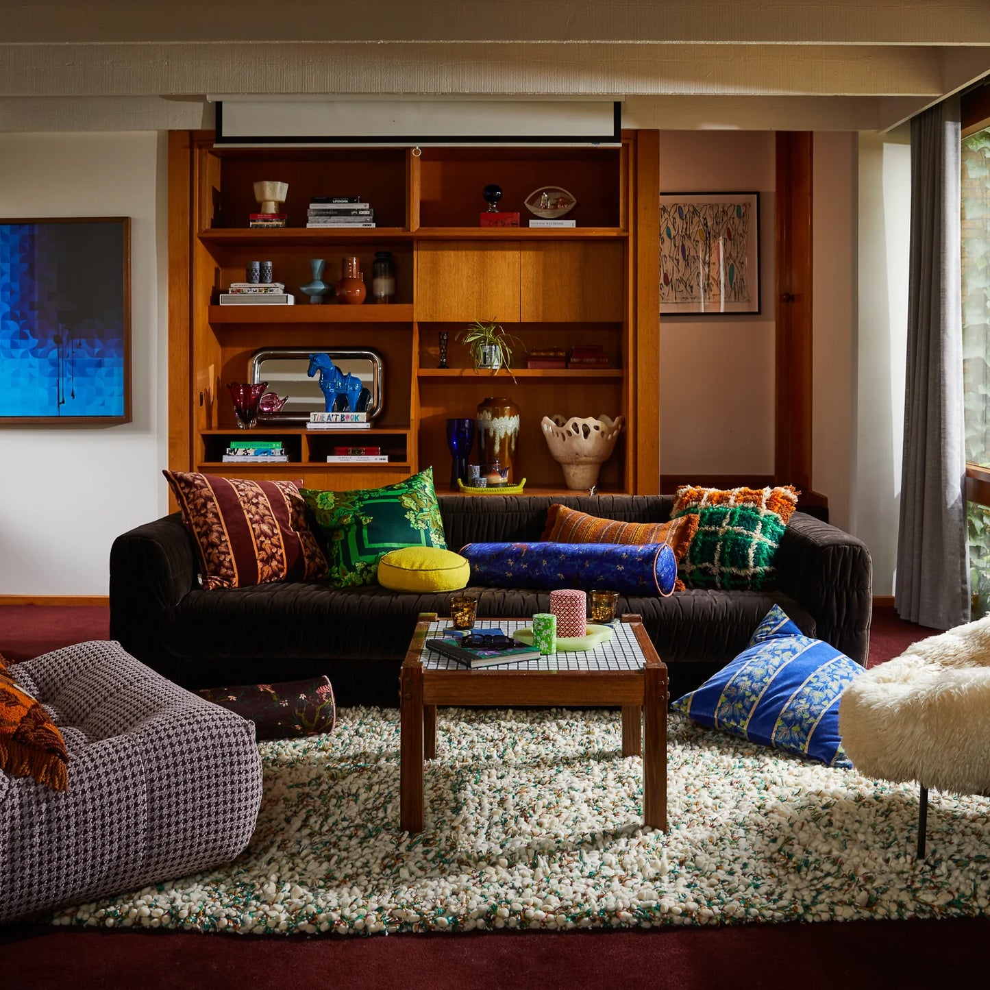 Sage X Clare - Agata Velvet Cushion - Rosewood