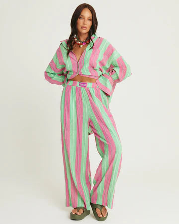 Sabbi - The Mexicola Pants - Pop Stripe - Green