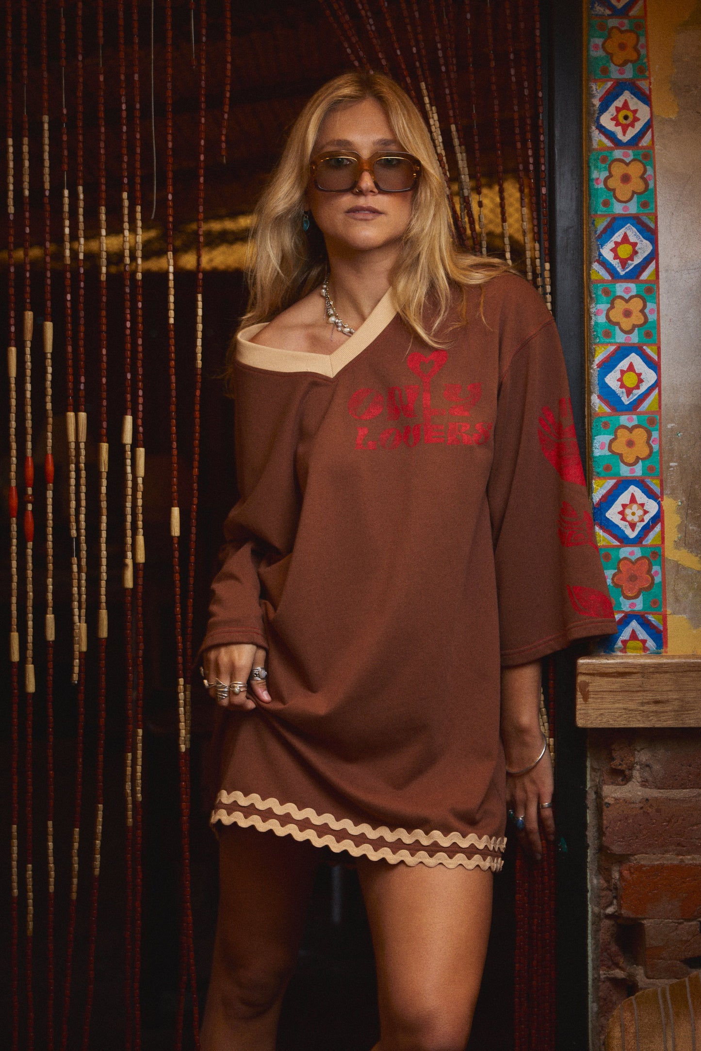 Only Lovers Left - The Roses Tee Dress - Sedona