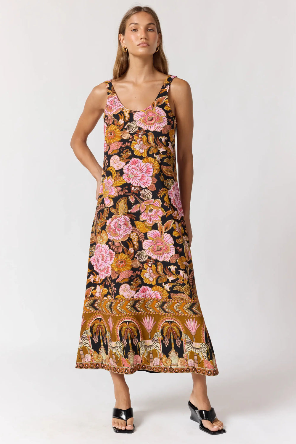 Nine Lives Bazaar - Faith Midi Maxi Dress - Wild Bloom