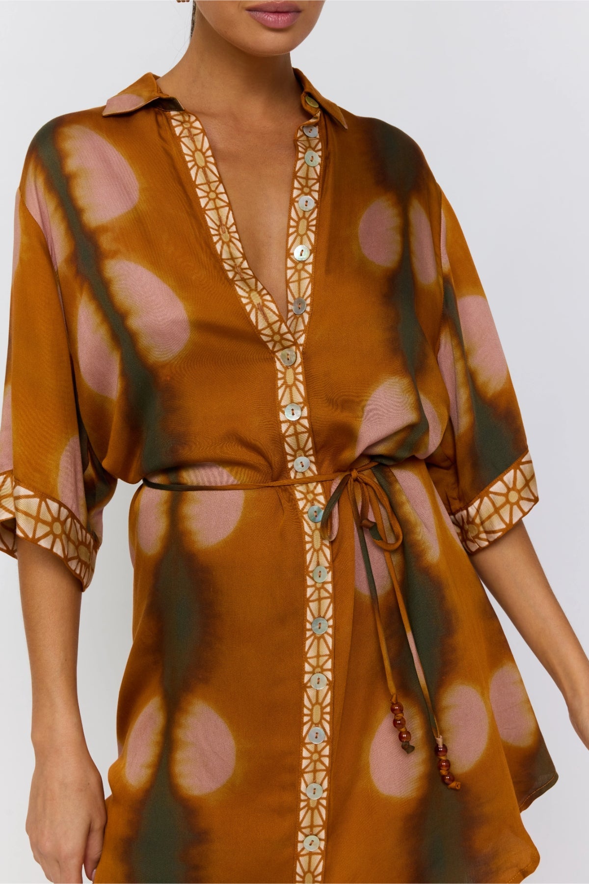 Nine Lives Bazaar - Lois Shirt Dress - Umber