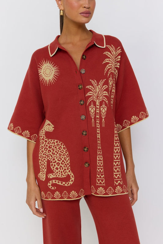 Nine Lives Bazaar - Tropico Shirt - Rust