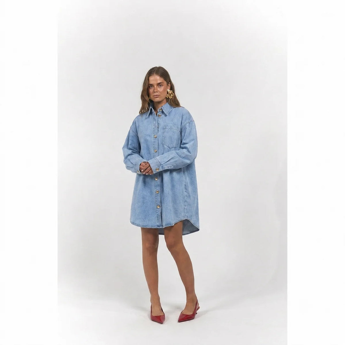 La Boheme Girls - Clyde Shirt - Denim Blue