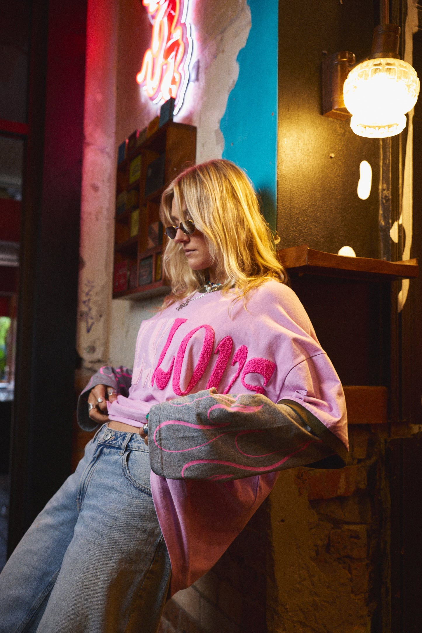 Only Lovers Left - Love Sick Layered Tee - Wisteria