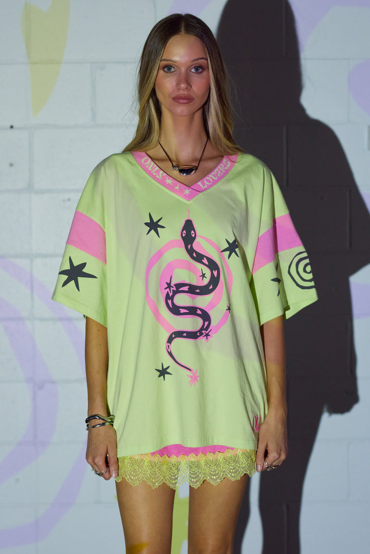 Only Lovers Left - Serpent Tee - Lime