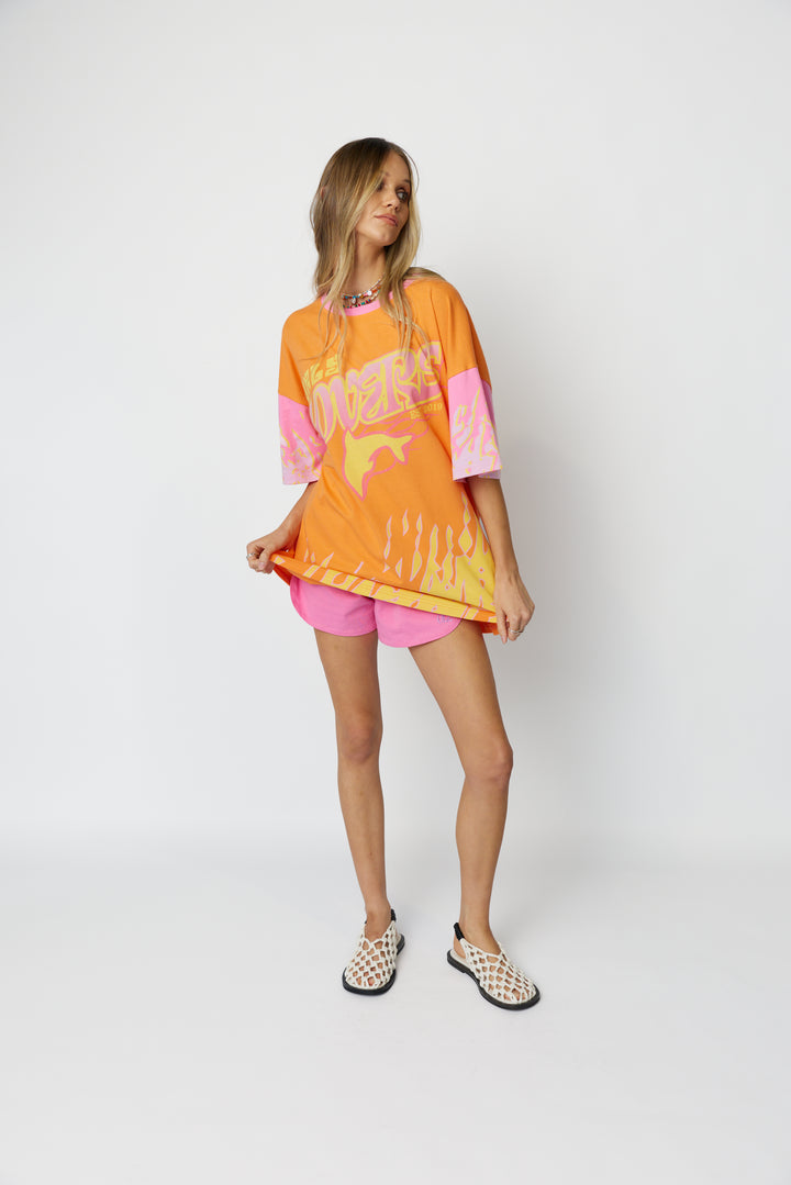 Only Lovers Left - Wave Racer Tee - Coral
