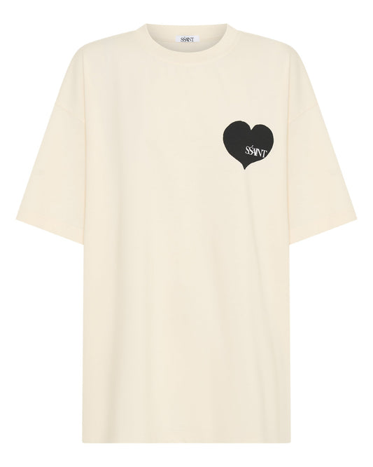 SSAINT Apparel - Heart Tee - Black on Cream