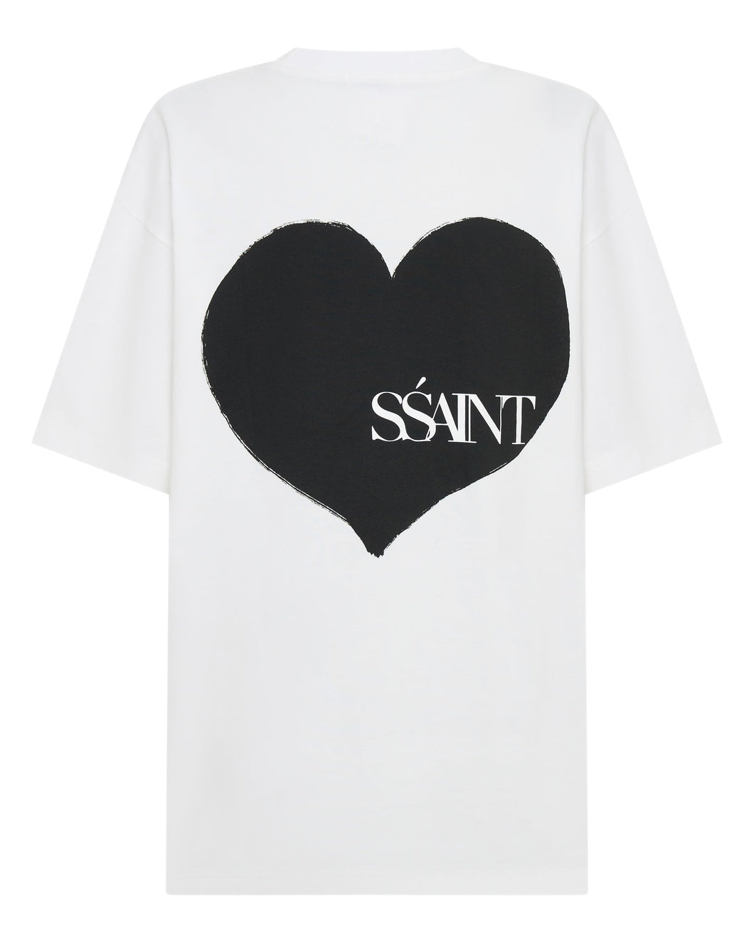 SSAINT Apparel - Heart Tee - Black on White