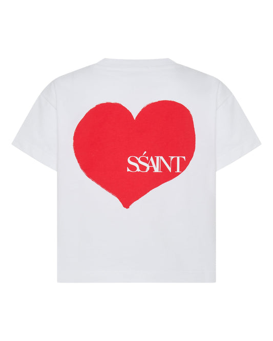 Ssaint Apparel - Heart Tee - Red on White - Kids