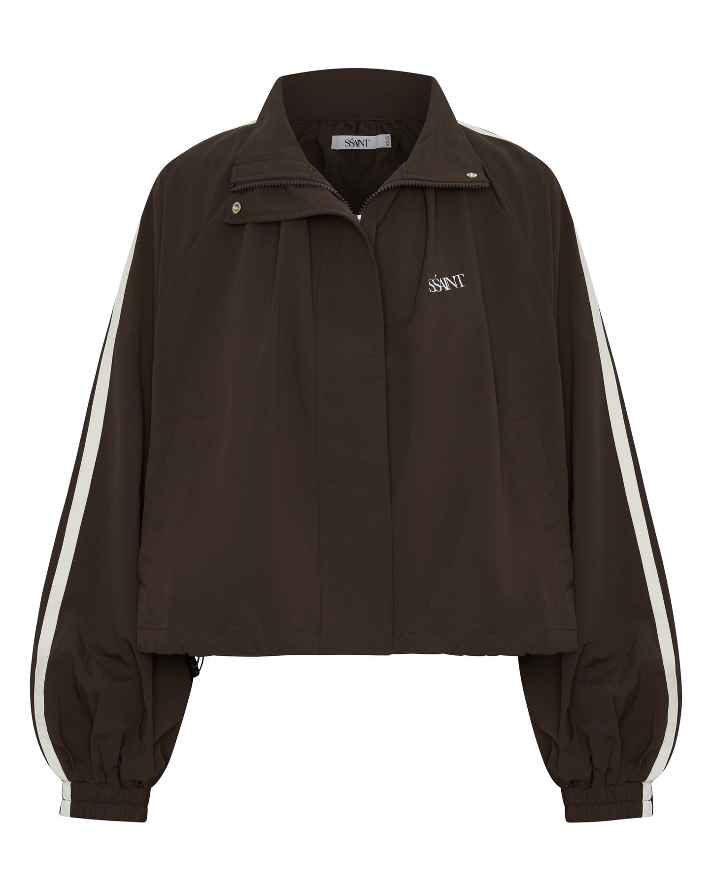 SŚAINT - FIGHT NIGHT ZIP WINDBREAKER - BROWN