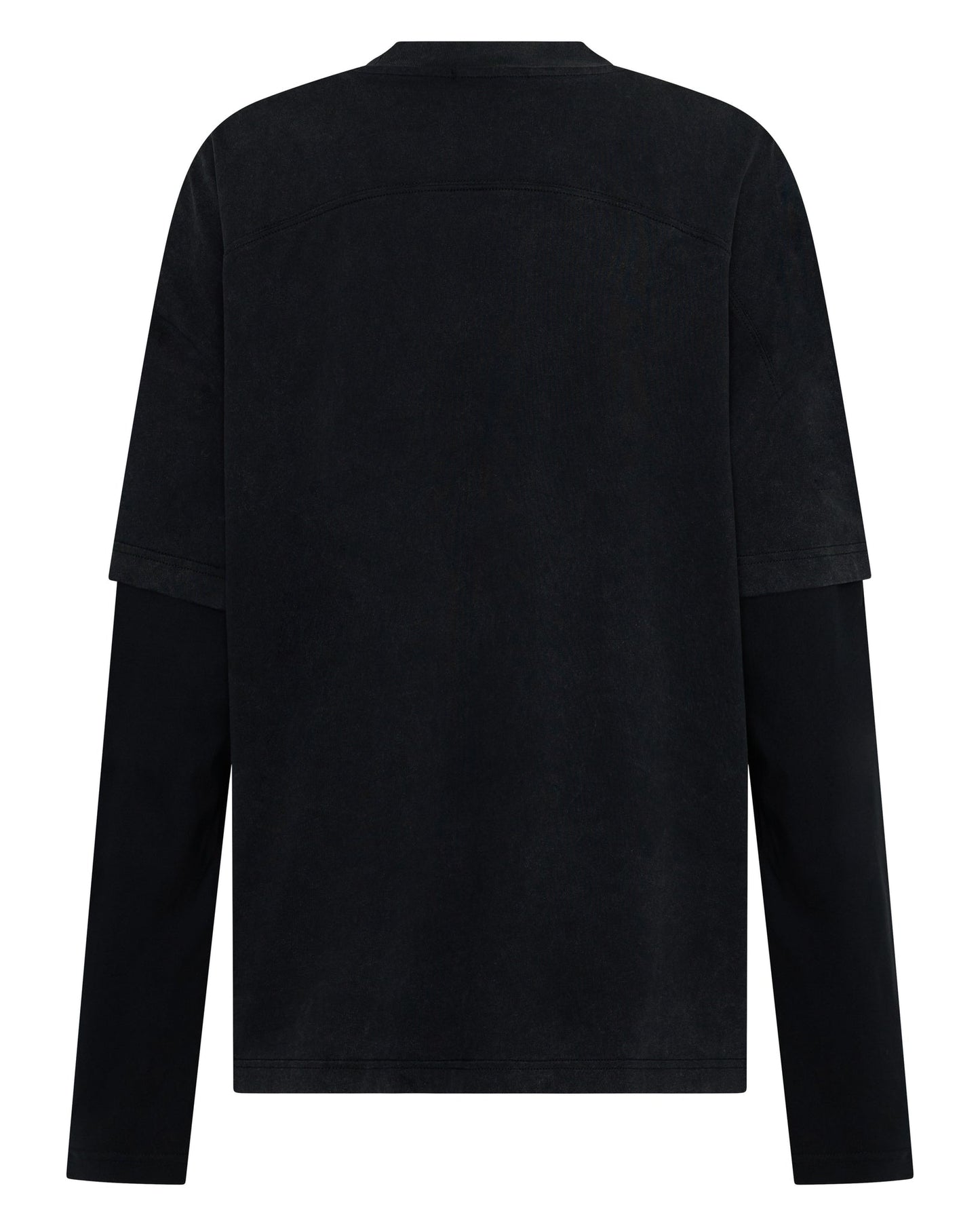 SSAINT - ROUND ONE LAYERED TEE - VINTAGE WASHED BLACK