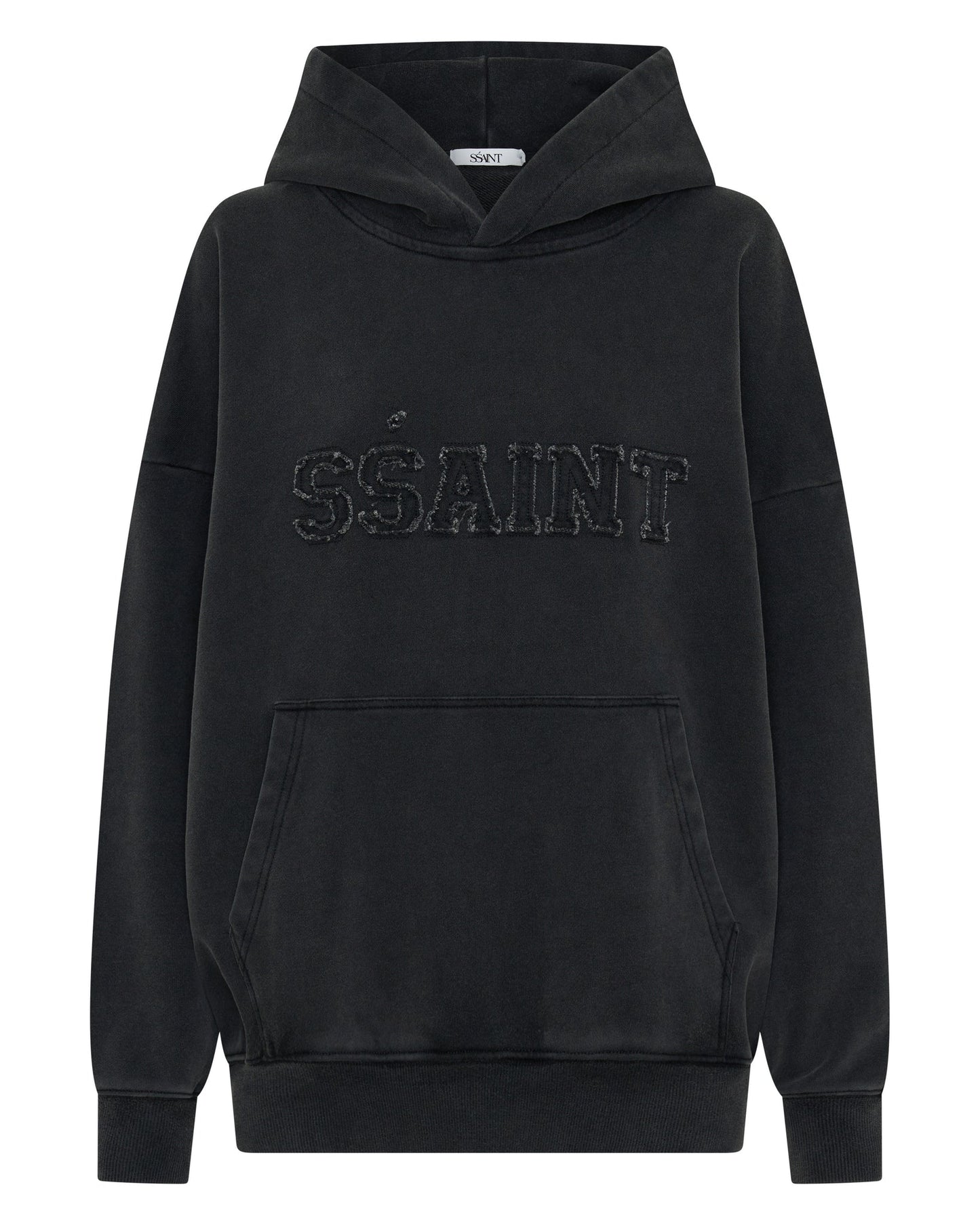 SŚAINT - CHAMPION HOODIE - ACID WASH CHARCOAL