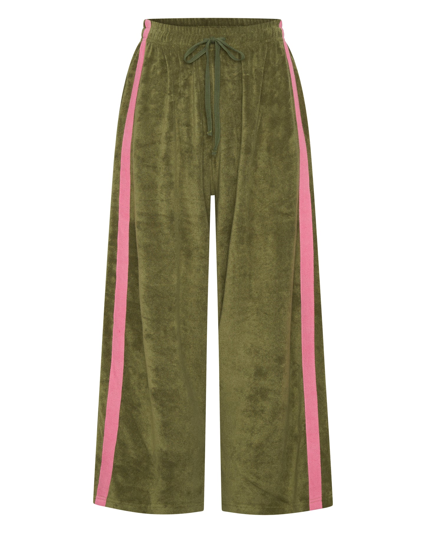 La Boheme Girls - Viva Terry Pant - Olive + Pink