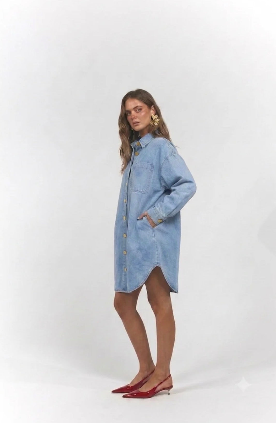 La Boheme Girls - Clyde Shirt - Denim Blue