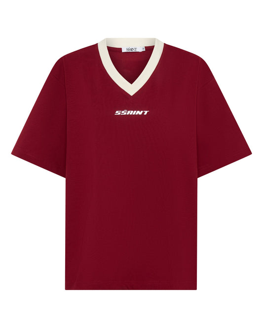 SSAINT Apparel - Reflective V Neck Tee - Red