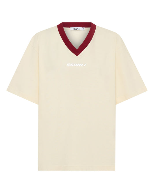 SSAINT Apparel - Reflective V Neck Tee - Butter