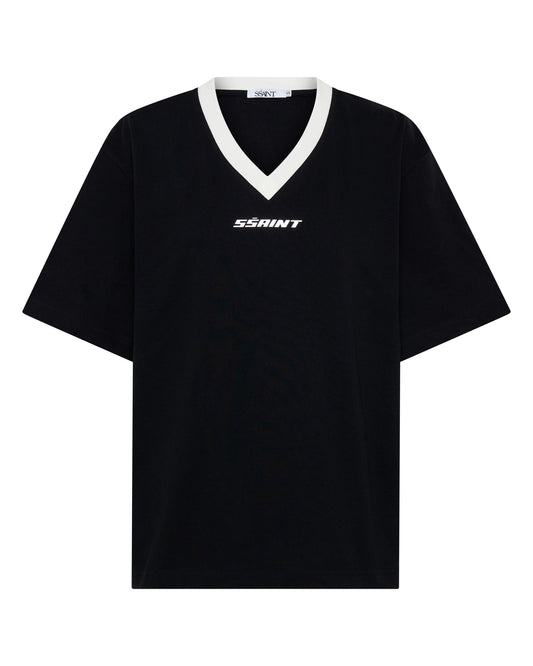 SSAINT Apparel - Reflective V Neck Tee - Black