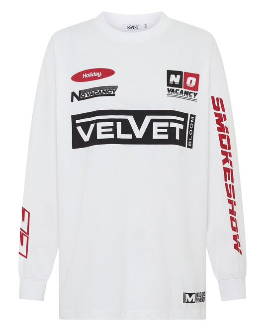 SSAINT Apparel - Signature Moto Tee - White