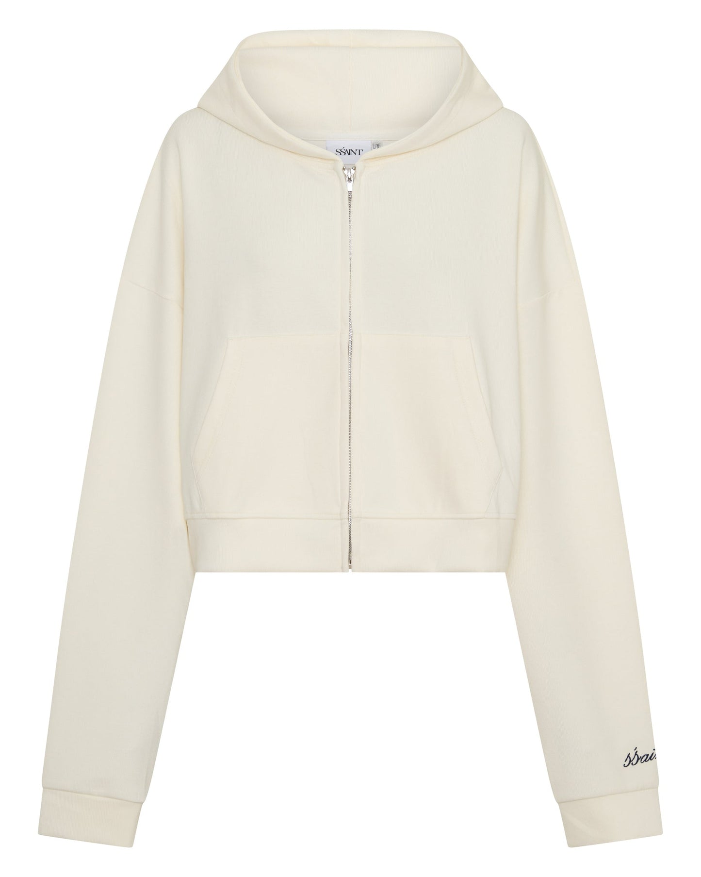 SŚAINT - CROPPED HOODIE - BUTTER & NAVY