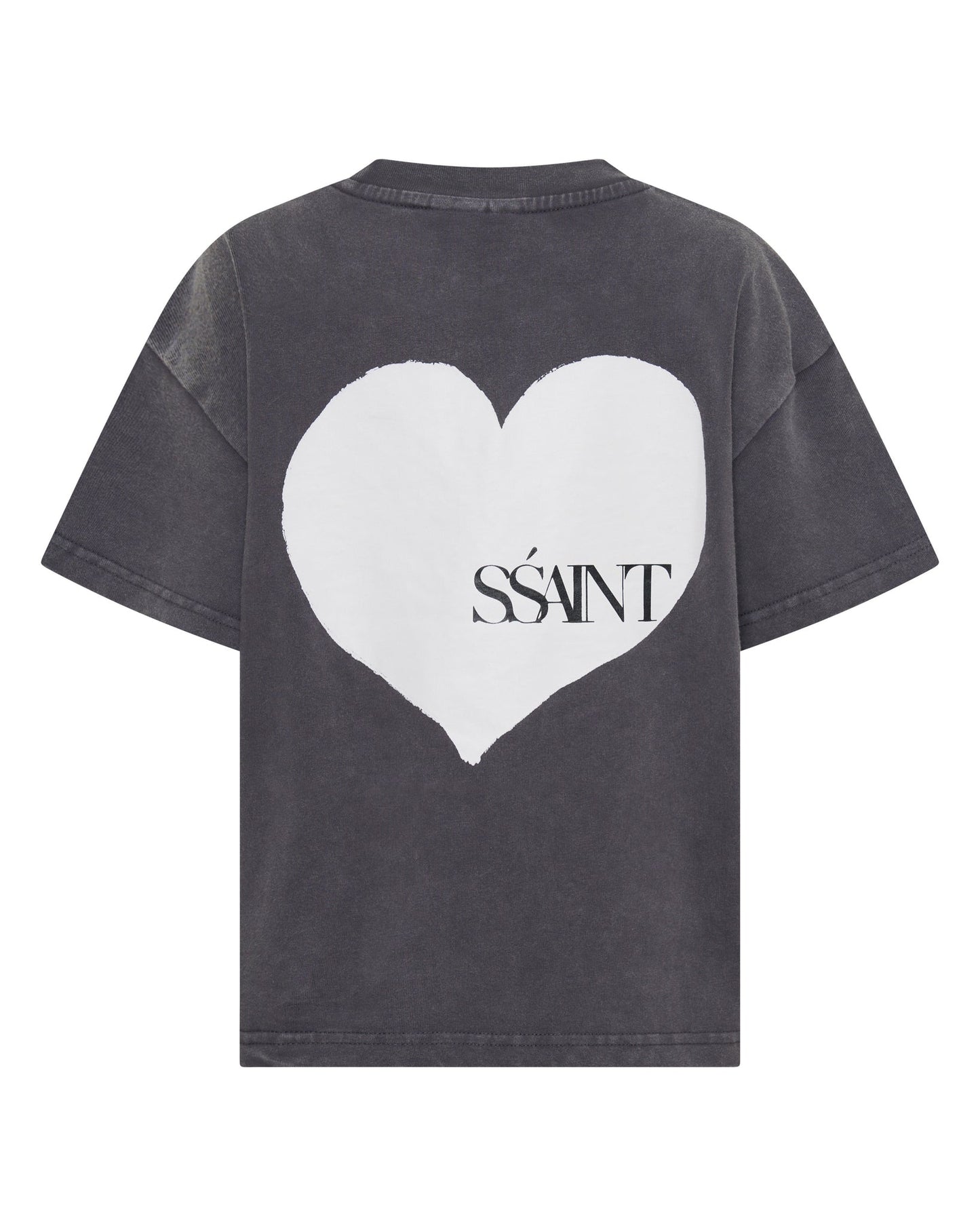 Ssaint Apparel - Heart Tee - Acid Wash Charcoal - Kids