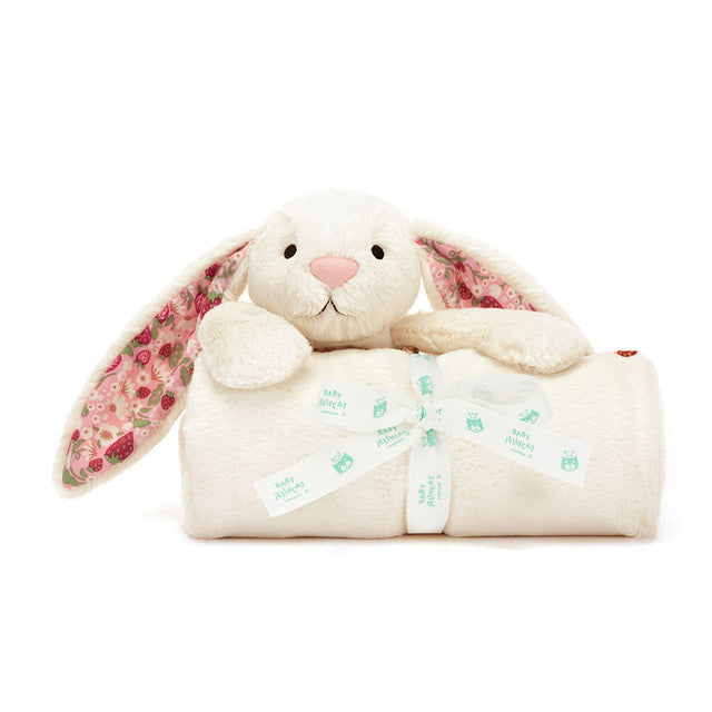 Jellycat - Blossom Cream Bunny Berry - Blankie