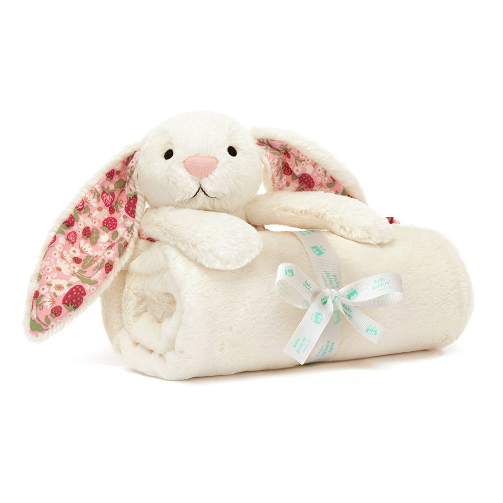 Jellycat - Blossom Cream Bunny Berry - Blankie