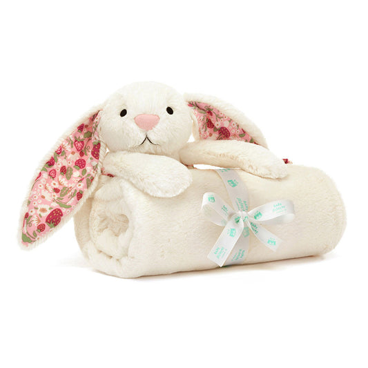Jellycat - Blossom Cream Bunny Berry - Blankie