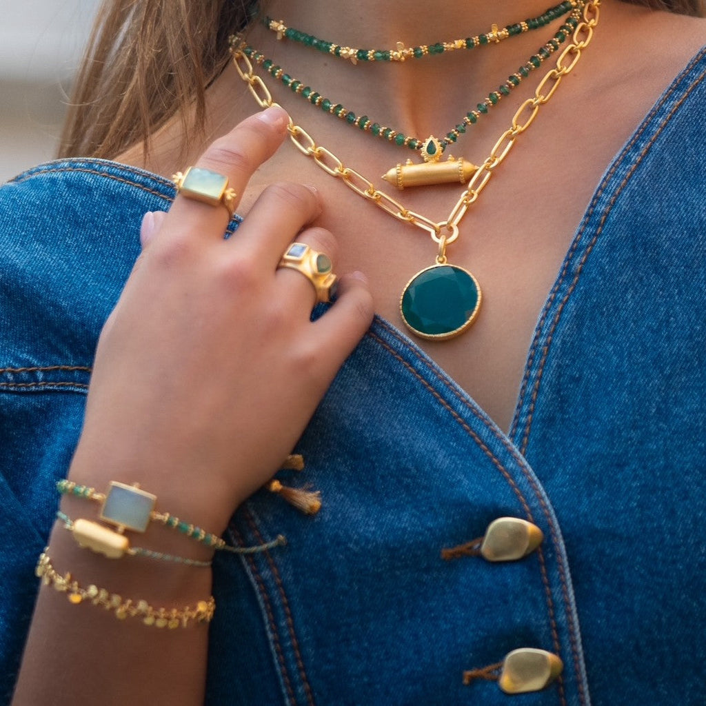 Rubyteva Design - Adjustable Cubic Zirconia Brahma Bracelet