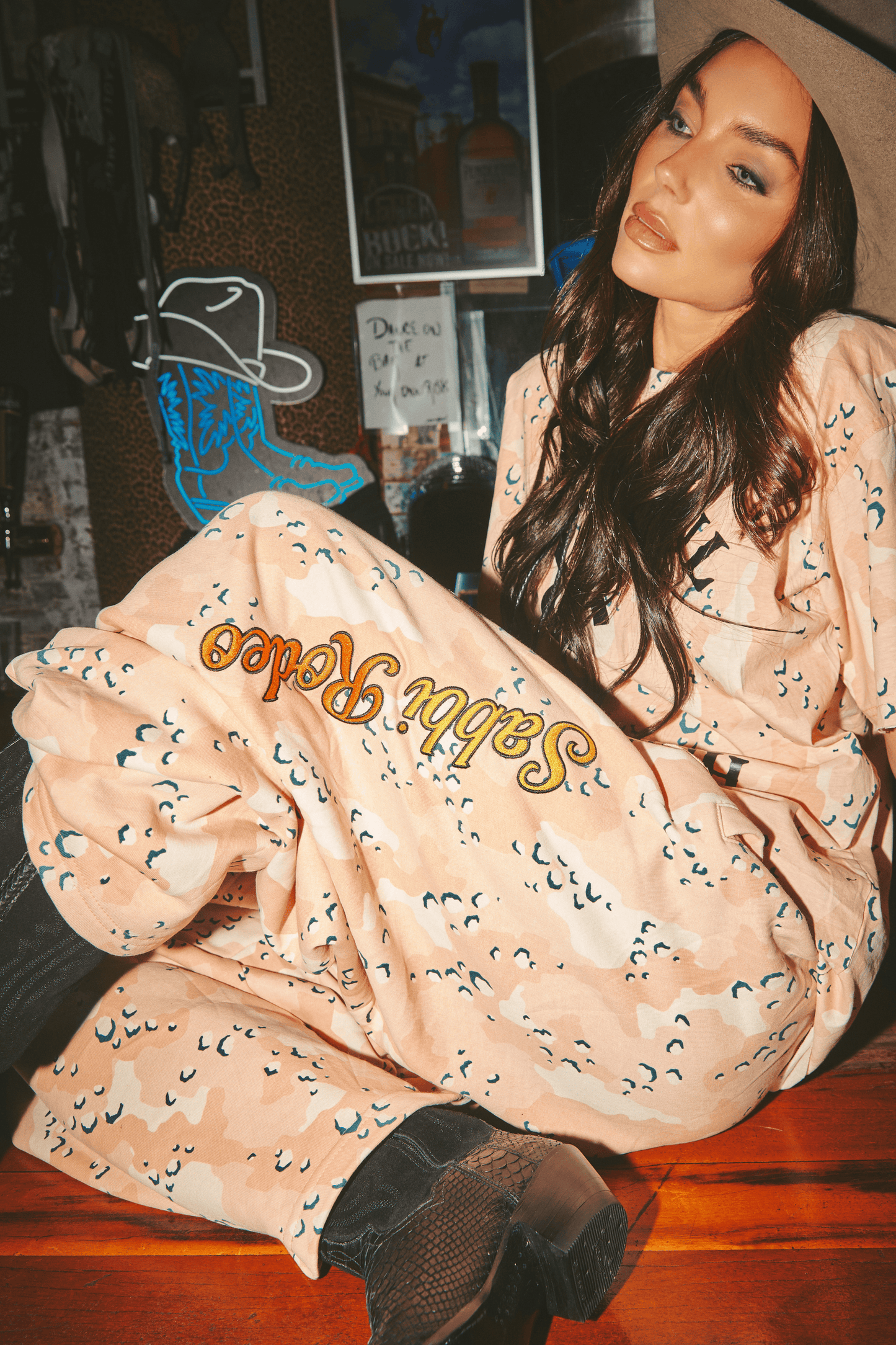 Sabbi - The Be-Youtiful Wide Leg Sweat Pants - Pink Camo