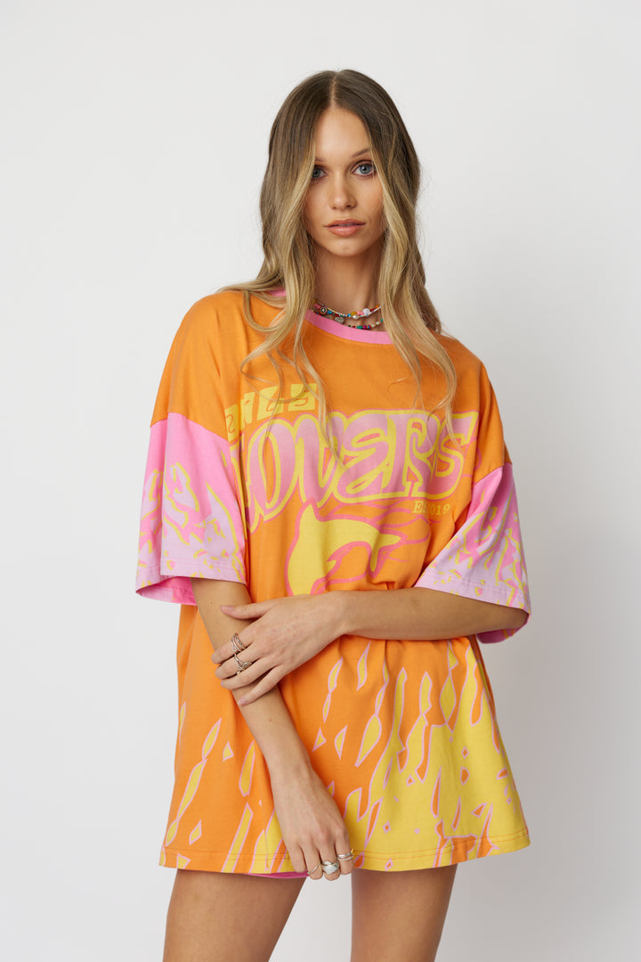Only Lovers Left - Wave Racer Tee - Coral