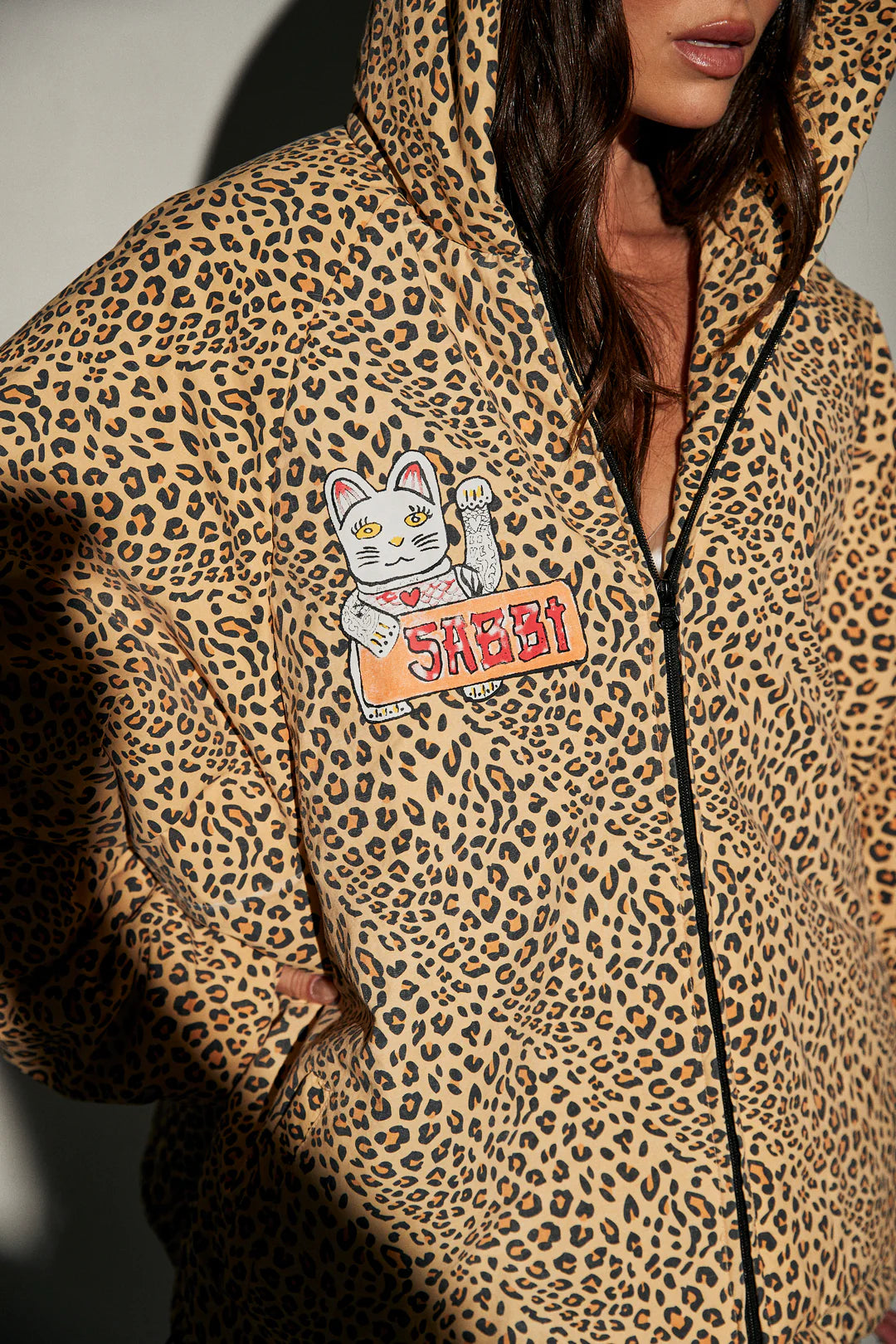 Sabbi - The Big Cat Energy Puffer - Drill Leopard