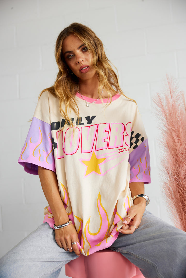 Only Lovers Left - Moto Tee - Cream - Coming Soon