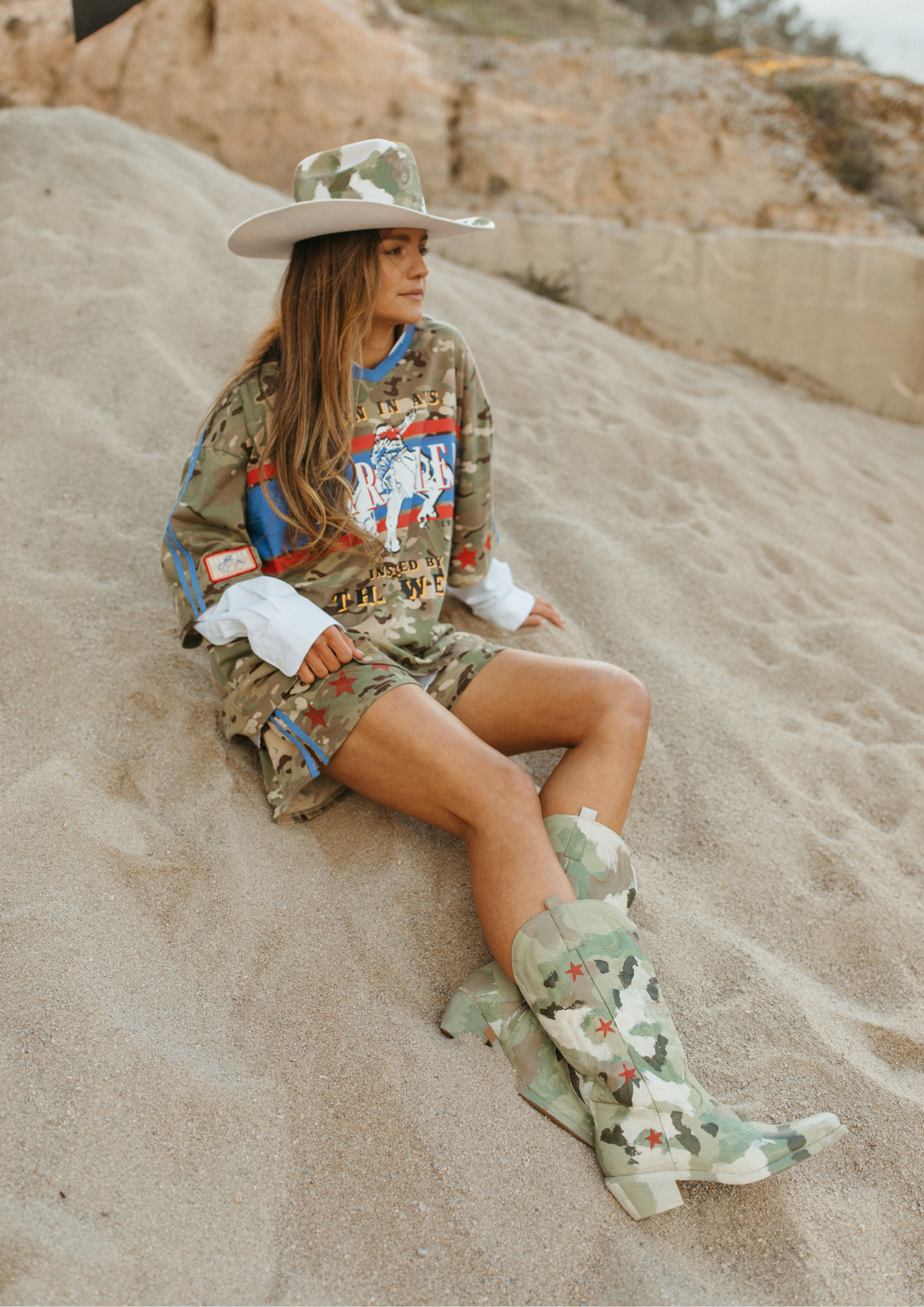 FARMER By Whitney - Camo Jersey Track Short