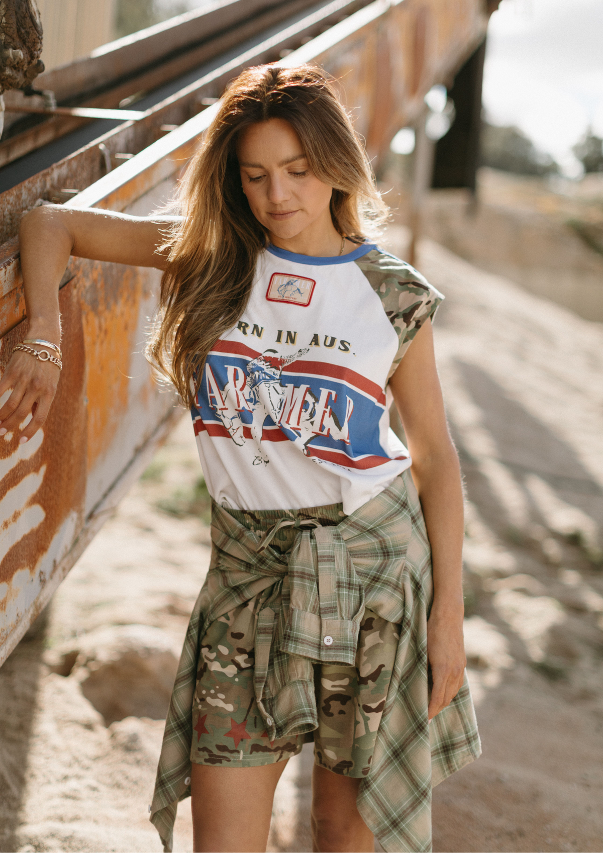 FARMER By Whitney - Camo Jersey Track Short