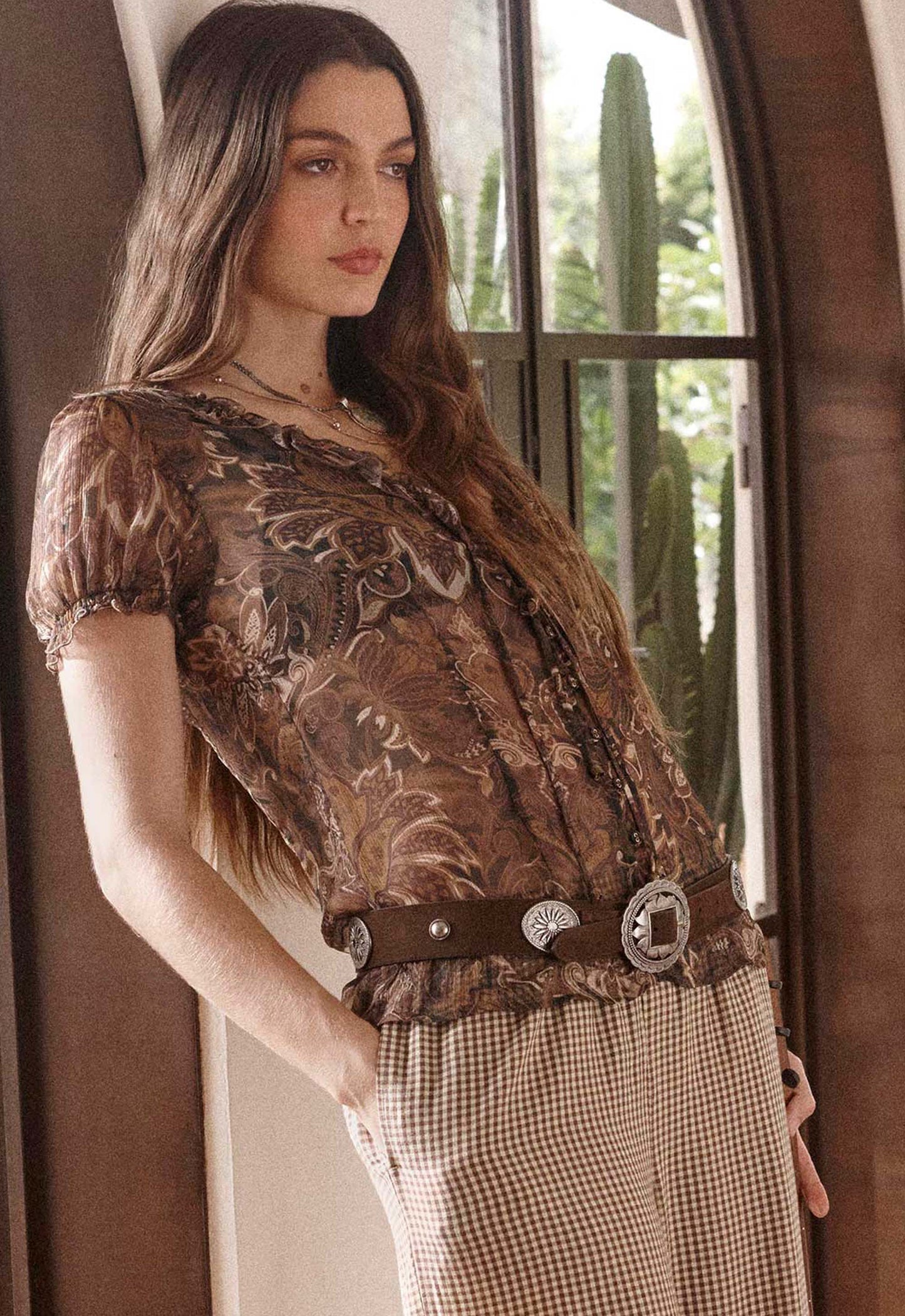 Spell - Clandestine Suede Belt - Chocolate Brown