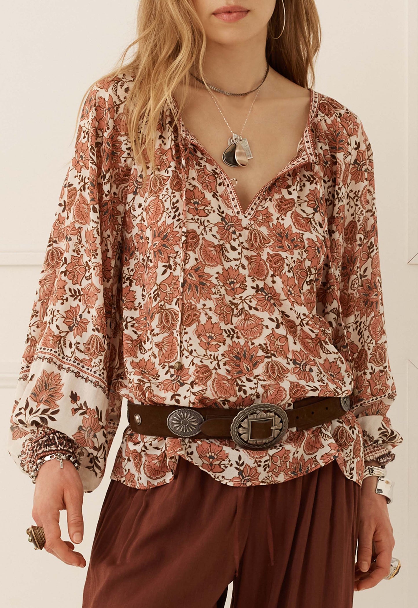 Spell - Clandestine Suede Belt - Chocolate Brown