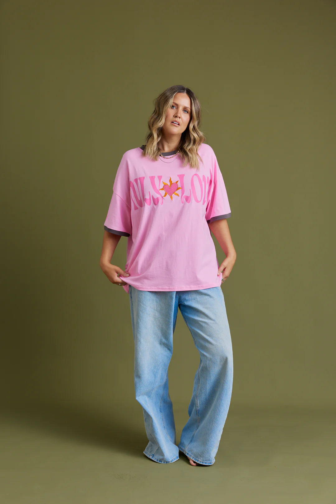 Only Lovers Left - Only Love Tee - Pink