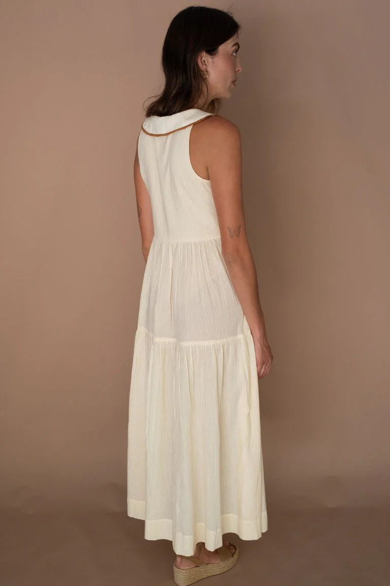 Marigold Mustang - Gabby Midi Dress - Cream