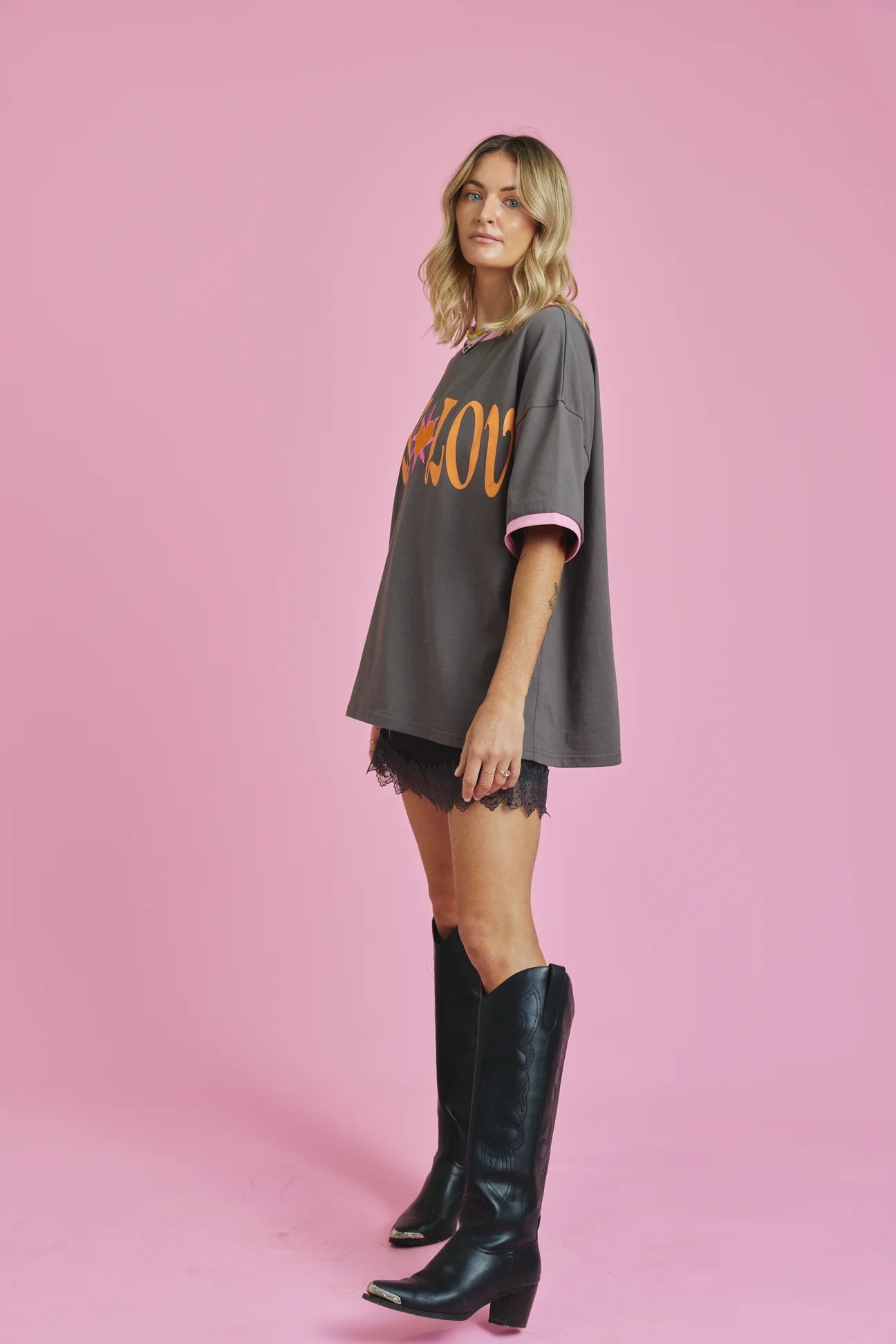 Only Lovers Left - Only Love Tee - Charcoal