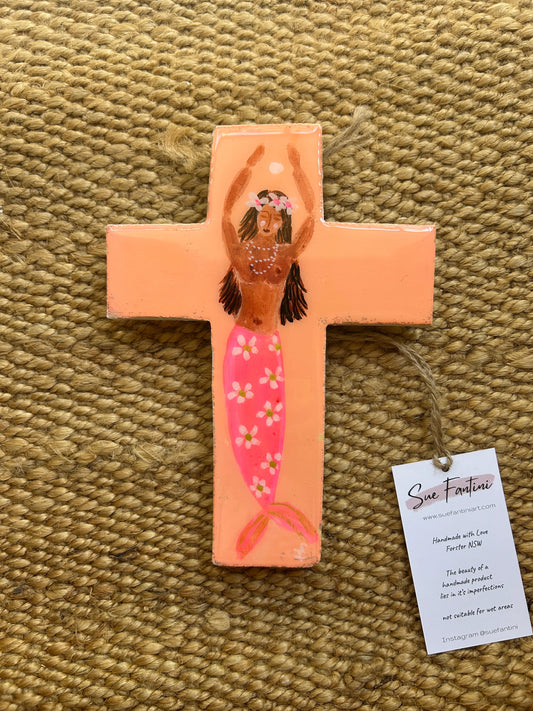 Sue Fantini Art - Mermaid Cross - 3