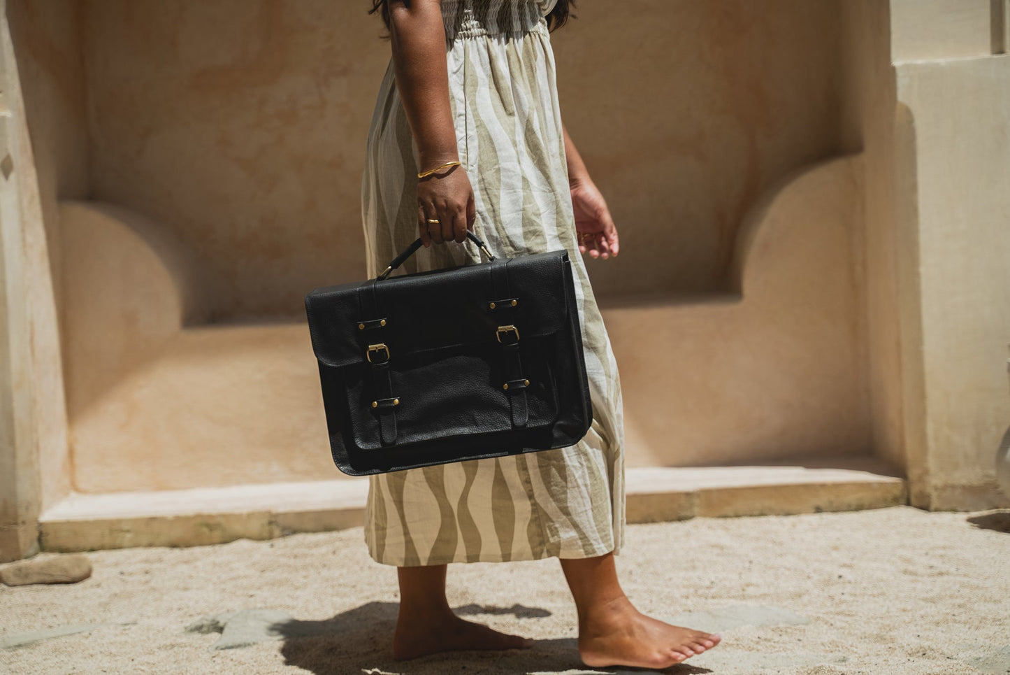 Hobo and Hatch - Day Satchel - Textured Noir