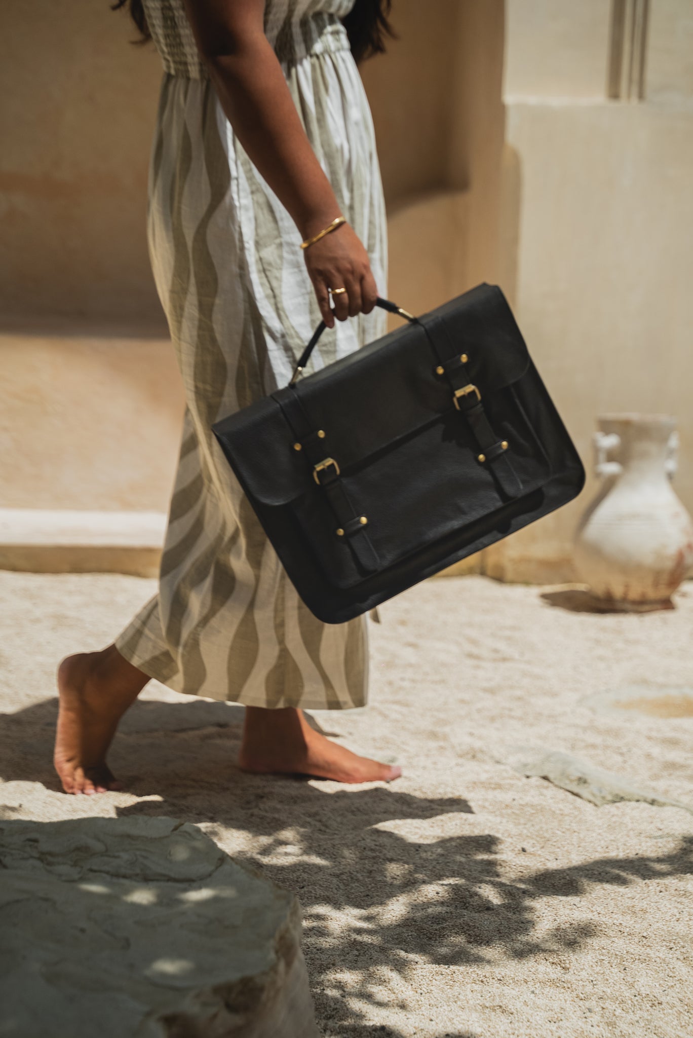 Hobo and Hatch - Day Satchel - Textured Noir