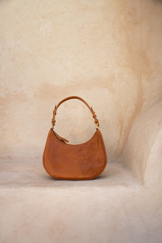 Hobo and Hatch - Clara Mini Shoulder - Chestnut Antique